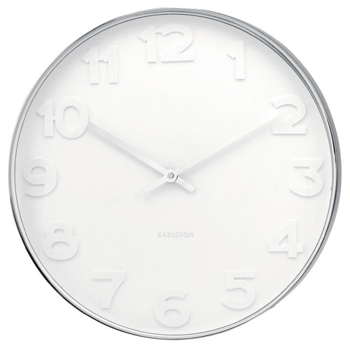 Karlsson Mr. White Numbers Wandklok Ø 51 cm