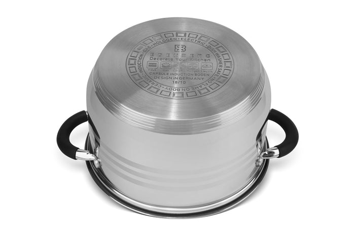 Edenberg Classic Line - Pannenset - RVS - 8 delig - Sandwichbodem