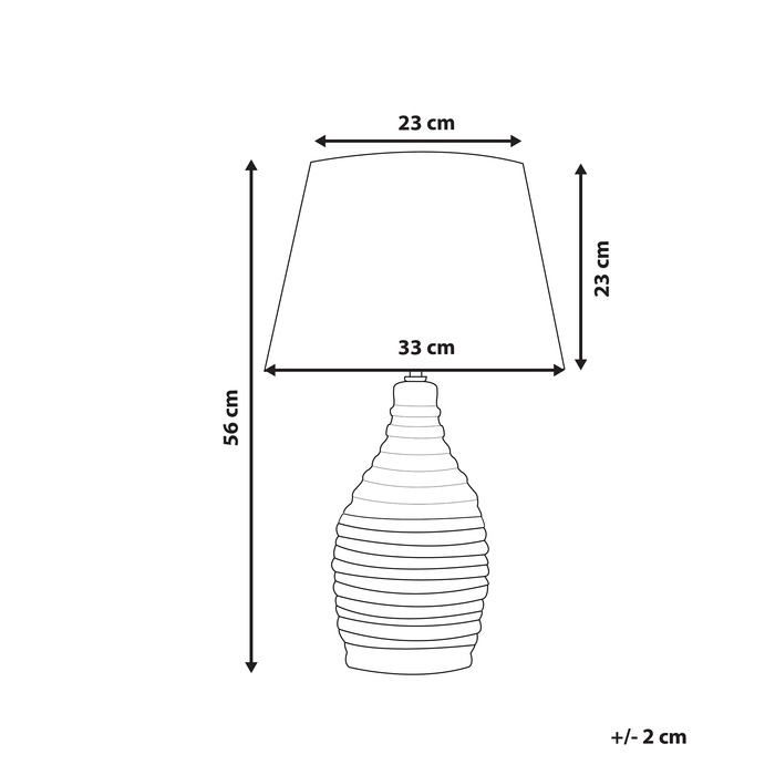 Beliani - TORMES - Tafellamp - Lichtbeige - Porselein