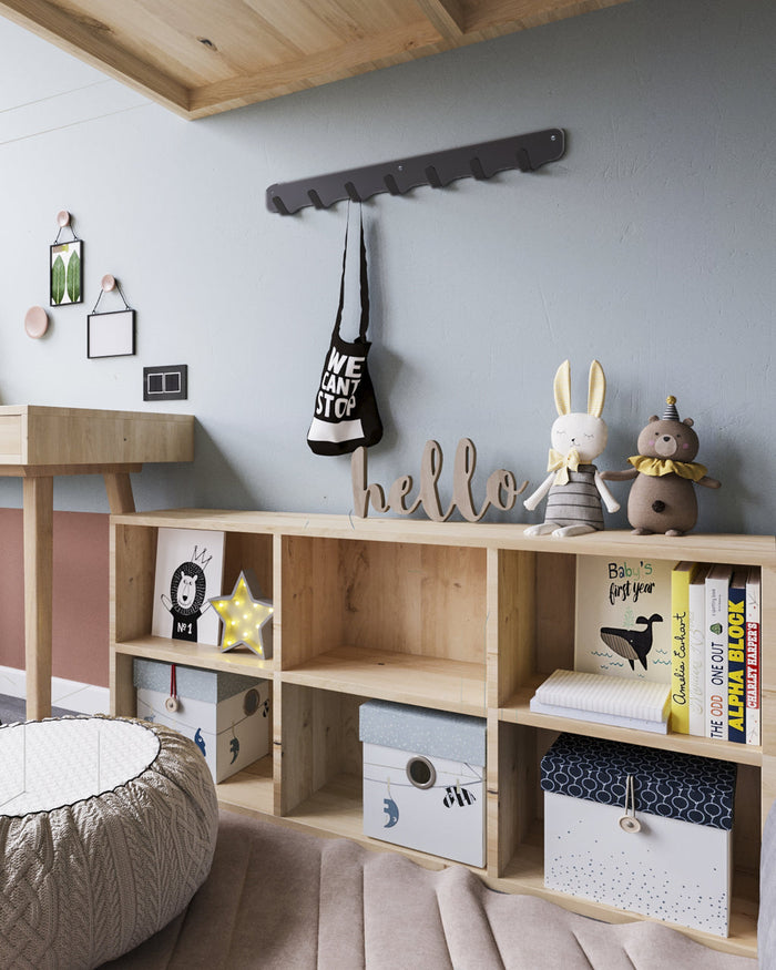 Gorillz Rounded Seven - Wandkapstok - 67 x 6 x 7,8 mm - Zwart