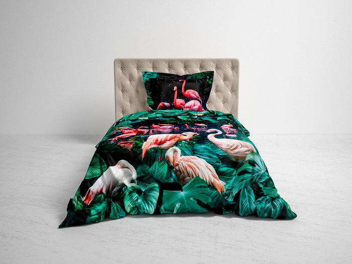 Heckett Lane Dekbedovertrek Katoen Satijn Goran - green