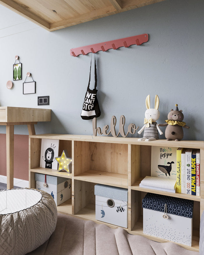 Gorillz Rounded Seven - Wandkapstok - 67 x 6 x 7,8 mm - Rood