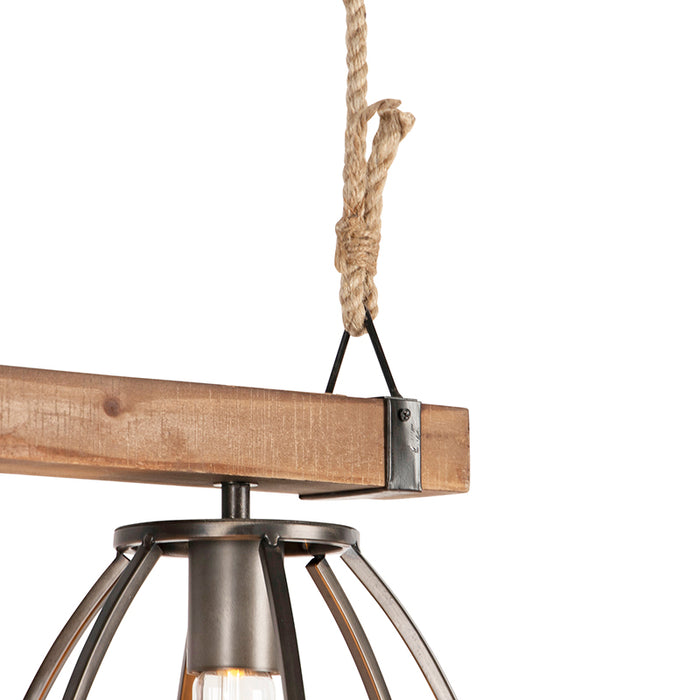 QAZQA Hanglamp arthur - Zwart - Industrieel - L 94cm