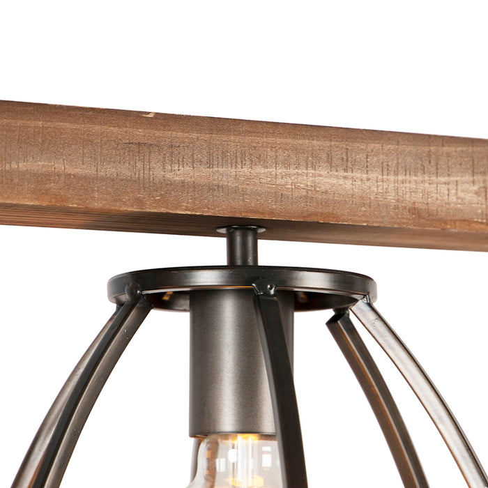 QAZQA Hanglamp arthur - Zwart - Industrieel - L 94cm