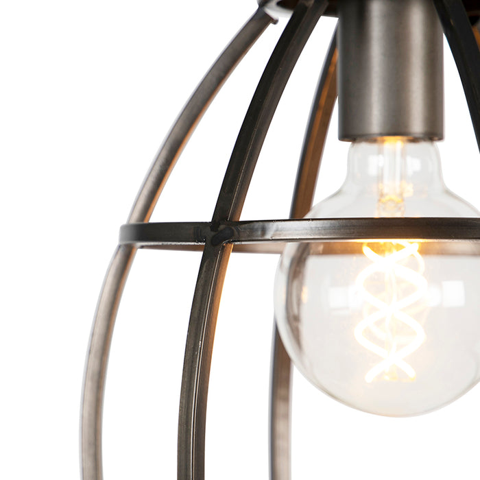 QAZQA Hanglamp arthur - Zwart - Industrieel - L 94cm