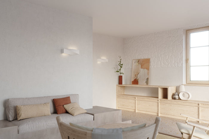 Sollux Wandlamp Sigma L 42 cm gips wit