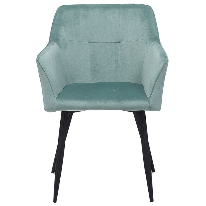Beliani - JASMIN - Eetkamerstoel - Mintgroen - Fluweel