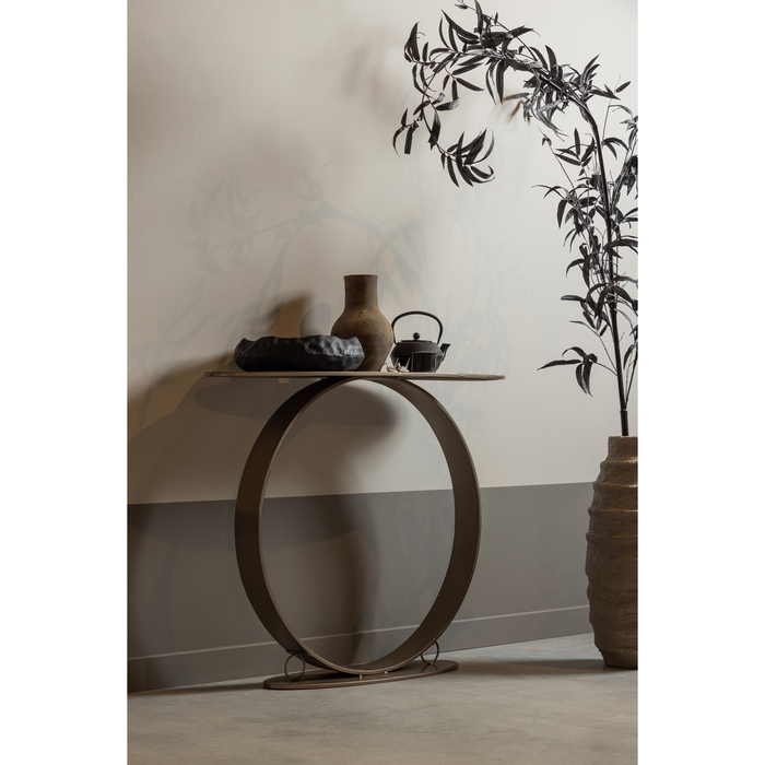 WOOOD Comic Sidetable - Metaal - Champagne - 87x110x35