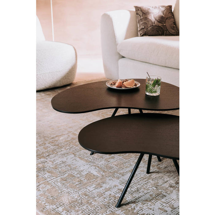 Goossens Salontafel Zyan in Eiken fineer wenge zwart