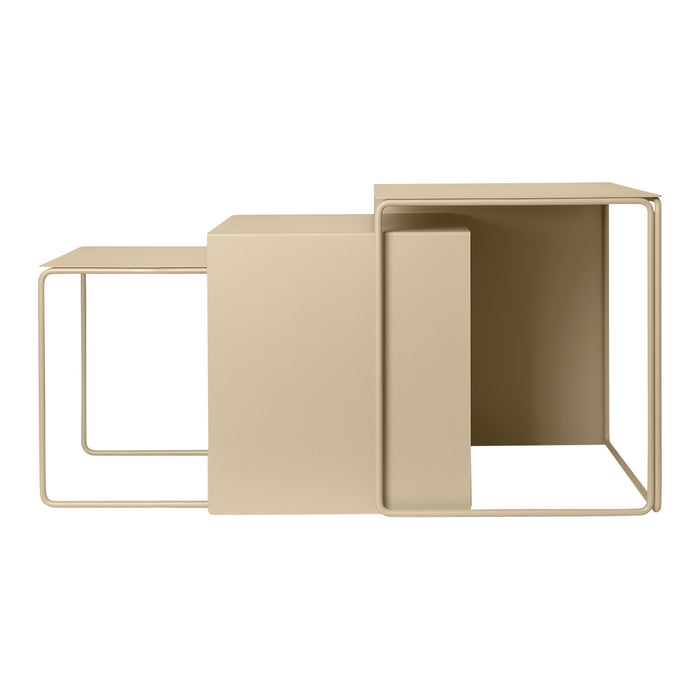 Ferm Living Cluster Bijzettafel - Cashmere - Set van 3