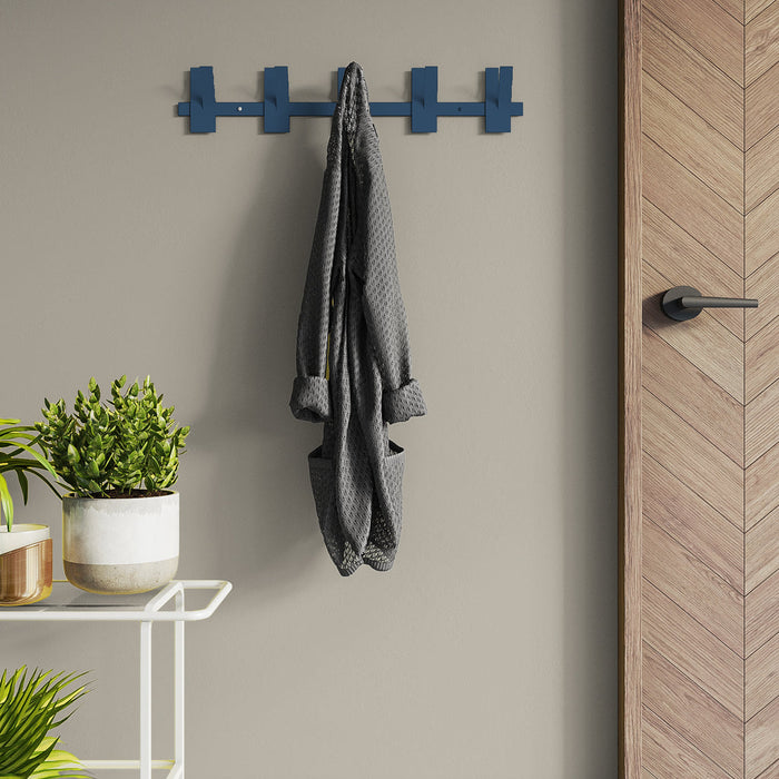 Gorillz Incision - Wandkapstok - 10 kapstokhaken - Blauw