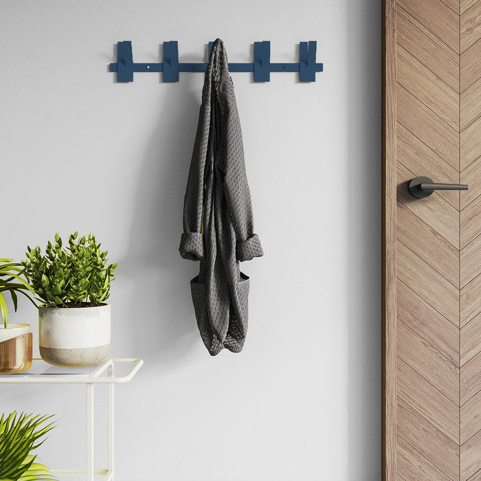 Gorillz Incision - Wandkapstok - 10 kapstokhaken - Blauw