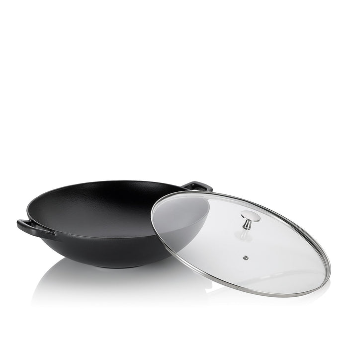 Wokpan Gietijzer Zwart, 36 cm - Kela | Calido