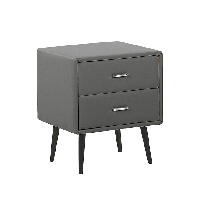 Beliani - ESSONNE - Slaapkamerset - Grijs - 160 x 200 cm - Kunstleer