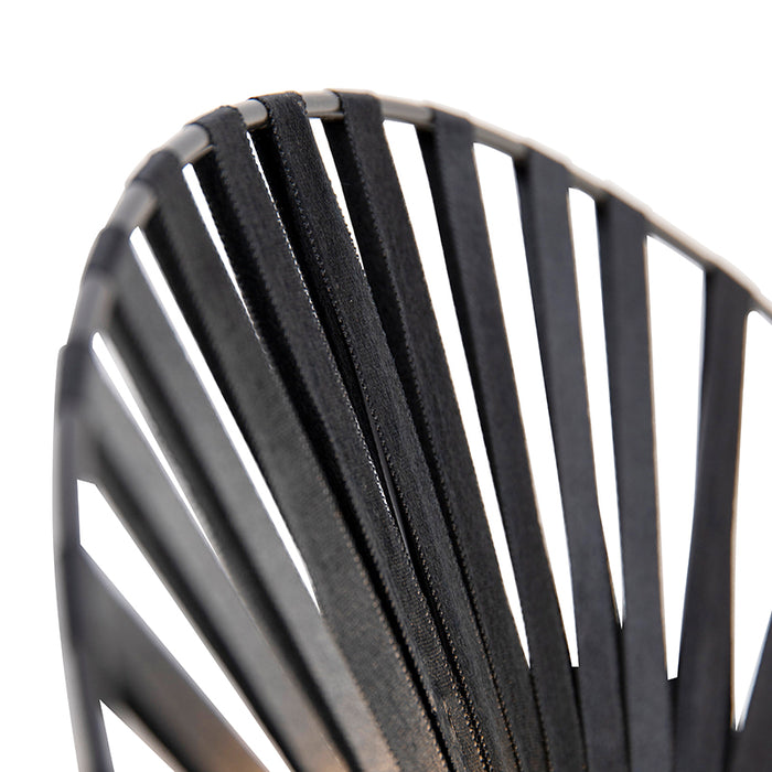 QAZQA Landelijke wandlamp zwart 40 cm - Leia