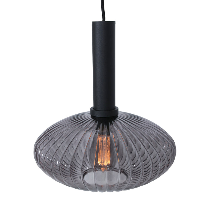 Steinhauer Danske hanglamp zeslichts rook glas zwart