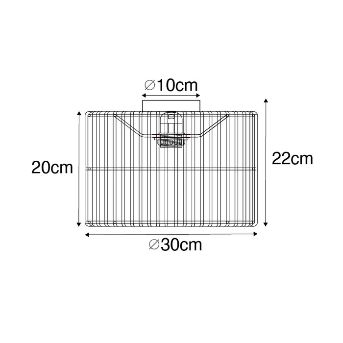 QAZQA Oosterse plafondlamp zwart met rotan - Maud