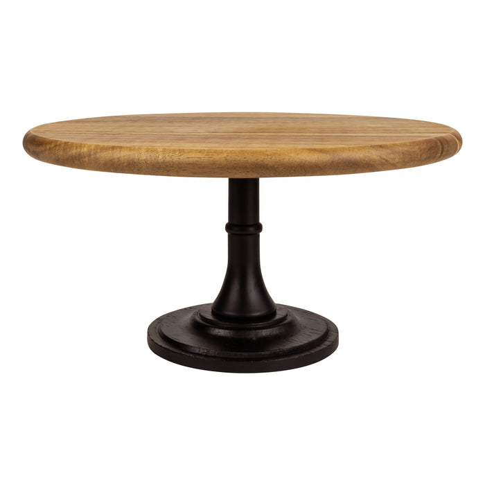 Krumble Taartplateau hout met zwarte poot - 29 x 15 cm