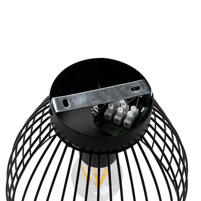 QAZQA Design plafondlamp zwart draad 20cm - Pua