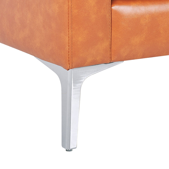 Beliani - GAVLE - Driezitsbank - Goudbruin - Kunstleer