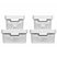 Curver Opbergboxen 4 st Infinity met deksel 4,5 L + 11 L wit