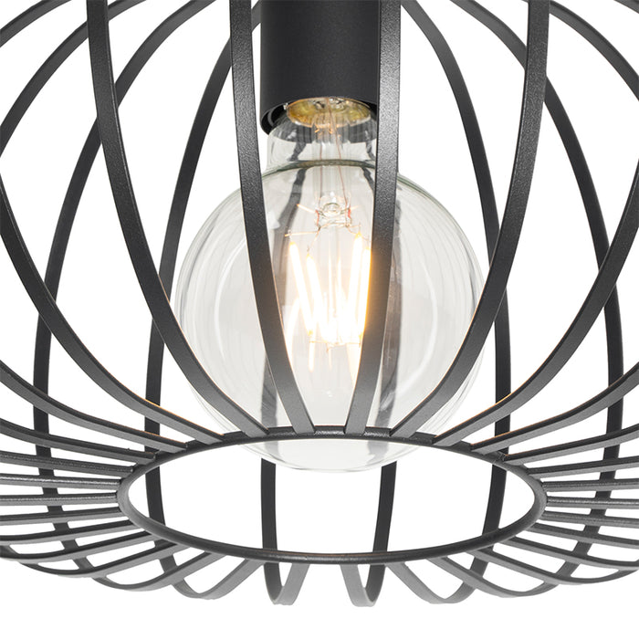 QAZQA Design plafondlamp zwart 39 cm - Johanna