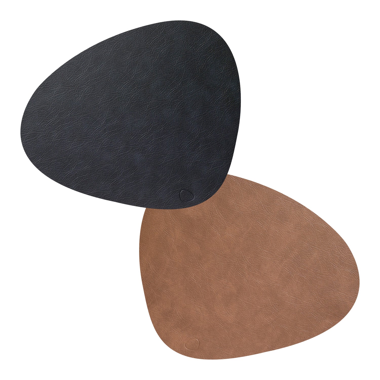 LIND DNA Nupo Double Curve Placemat Dubbelzijdig 1 st. - black/brown