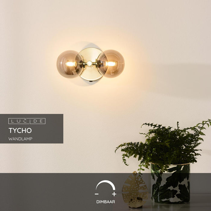 Lucide TYCHO Wandlamp - Mat Goud | Messing