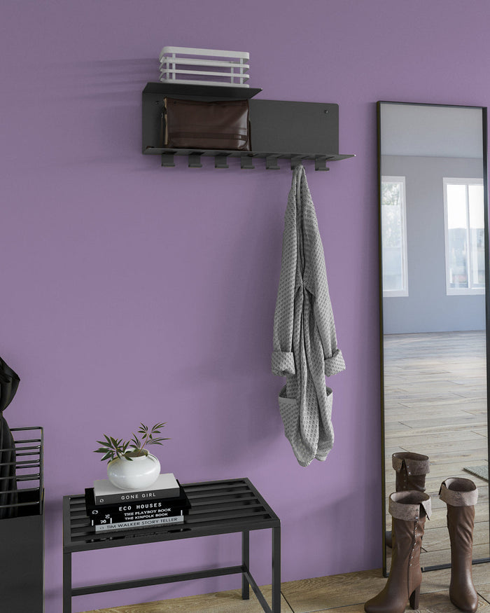 Gorillz Plenck - Wandkapstok met Hoedenplank - Kapstok - Zwart