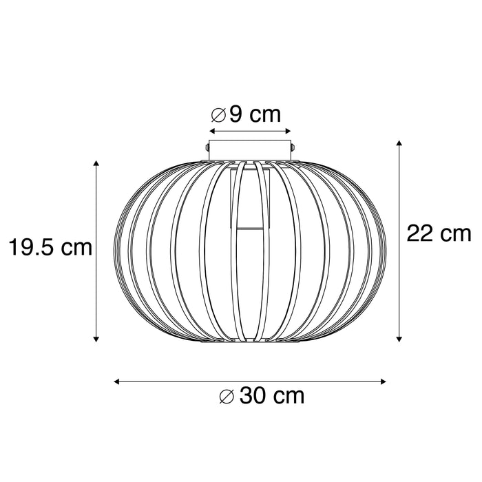 QAZQA Design plafondlamp messing 30 cm - Johanna