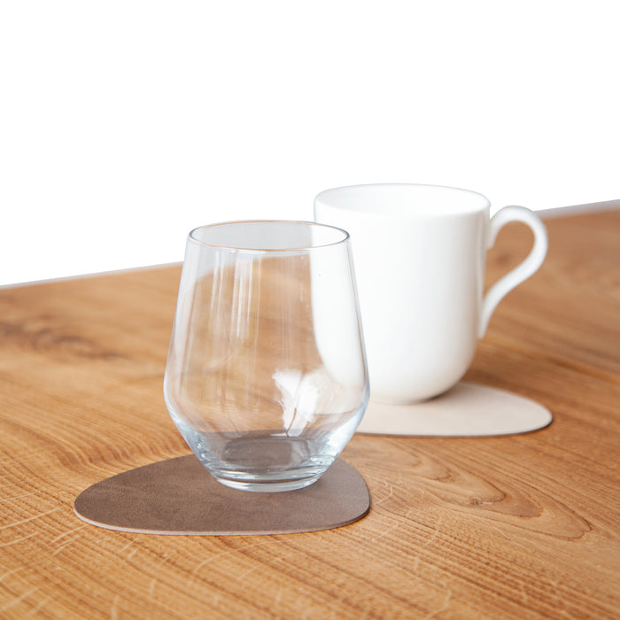 LIND DNA Nupo Double Curve Onderzetters 4st. - brown/sand