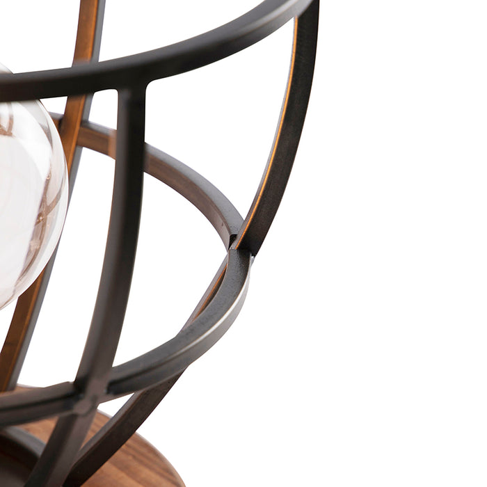 QAZQA Tafellamp arthur - Zwart - Industrieel - D 25cm