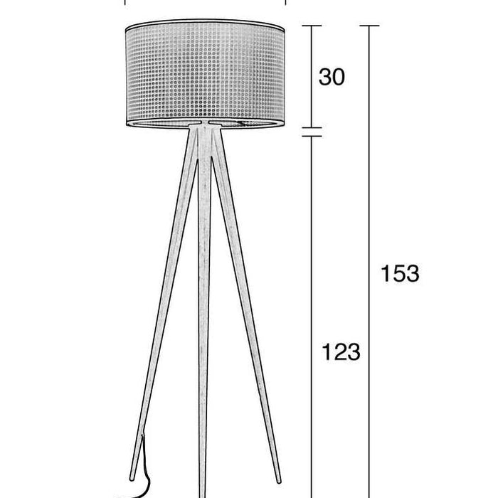 Zuiver Tripod Vloerlamp - Webbing
