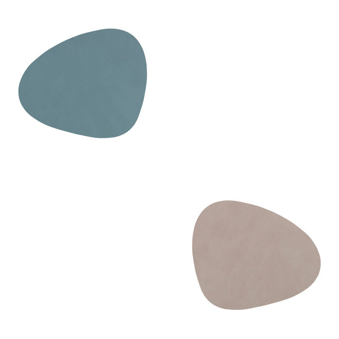 LIND DNA Nupo Double Curve Onderzetters 4st. - light blue/grey