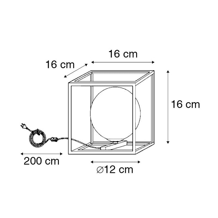 QAZQA Design tafellamp goud met wit glas - Aniek