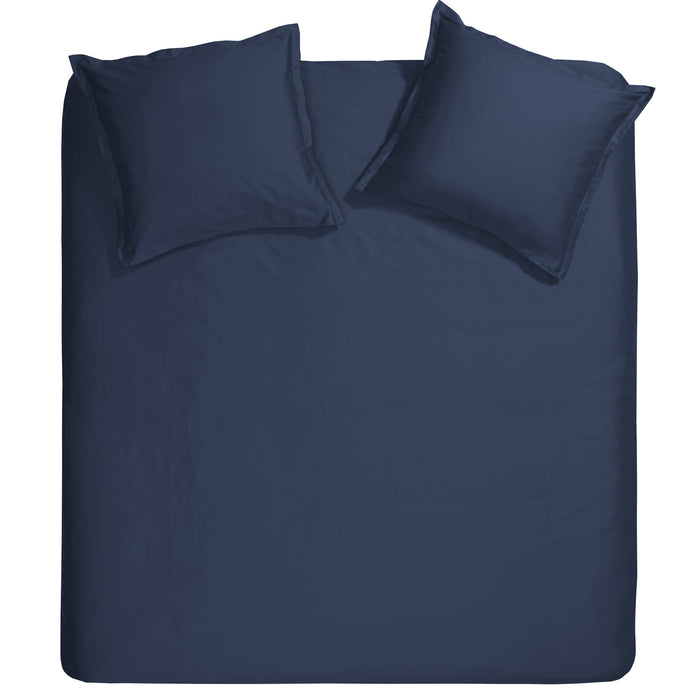 Cinderella Uni Katoensatijn Dekbedovertrek 200 x 200/220 cm - Marine