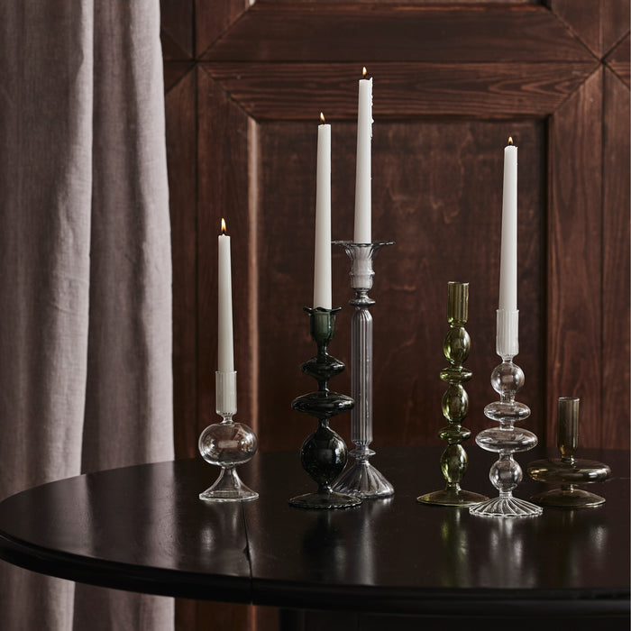 Nordal Eriska Kandelaar - Transparant Zwart