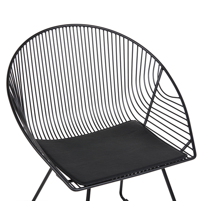 Beliani - AURORA - Eetkamerstoel - Zwart - Staal