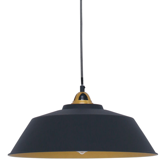 Mexlite - hanglamp - Nove - zwart - metaal - Ø 42cm - E27 - 1318ZW
