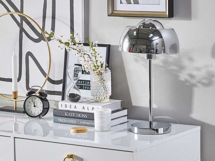 Beliani - SENETTE - Tafellamp - Zilver - Metaal