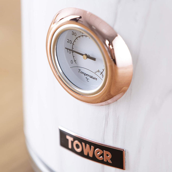 Tower Retro Waterkoker 1.7 Liter Bottega Rose Gold Marmer