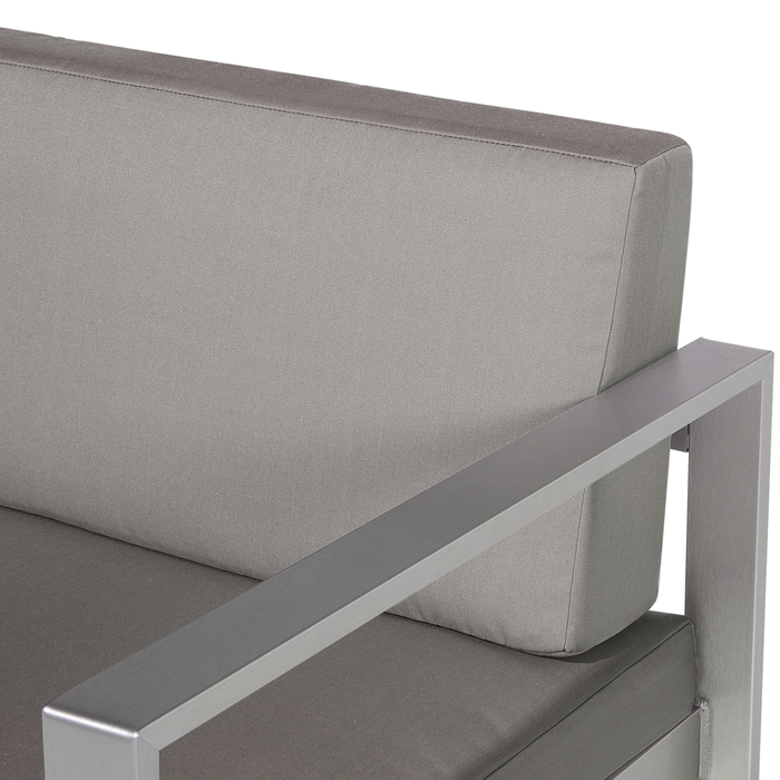 Beliani - SALERNO - Tuinbank - Donkergrijs - Aluminium