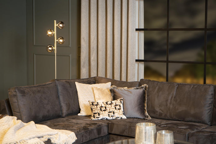 Lucide TYCHO Vloerlamp - Mat Goud | Messing