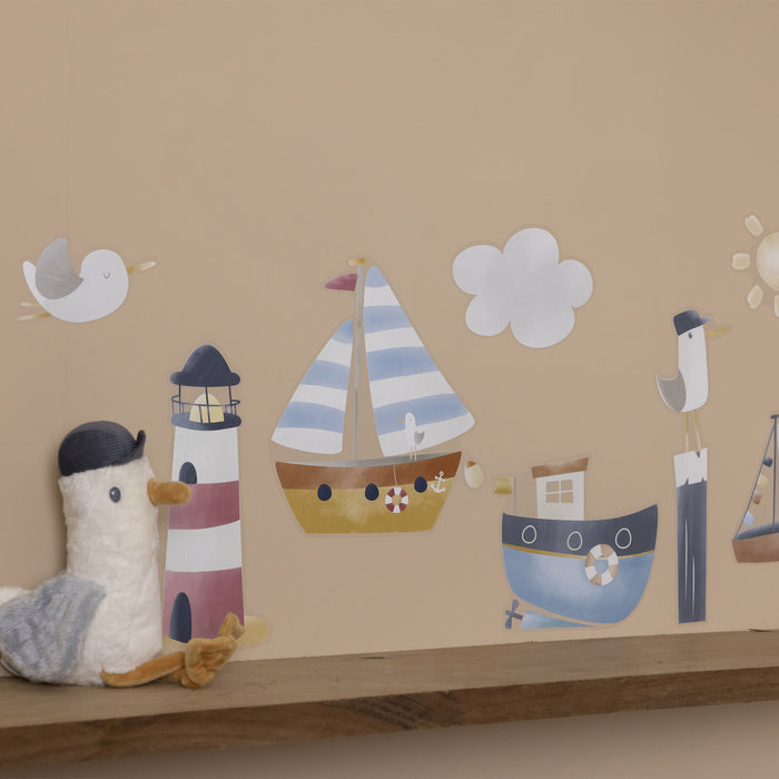 Little Dutch Sailors Bay Muurstickers - 42x30cm - boten en Vogels