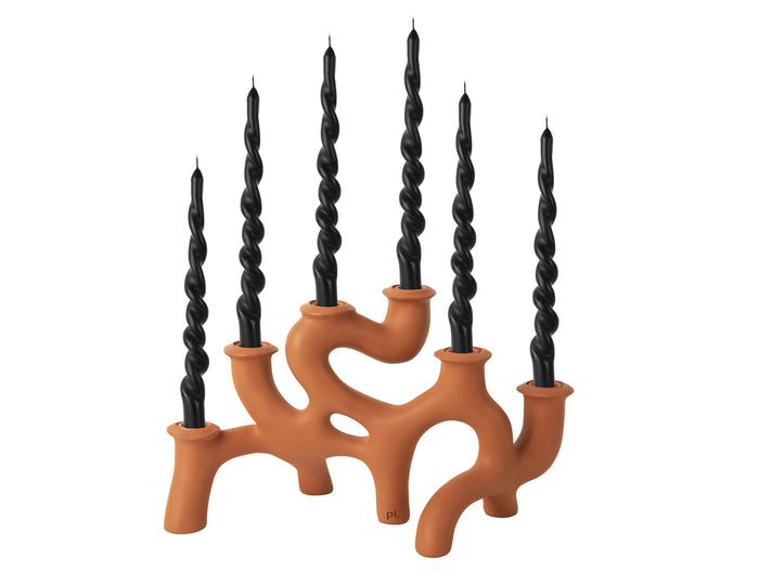 present time Kandelaar Swirls Large - Burned Orange