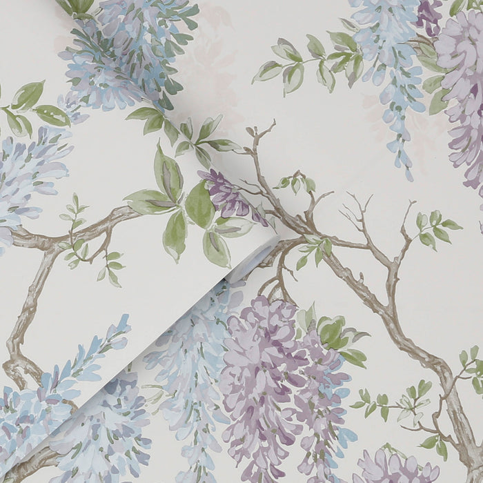 Laura Ashley - Vliesbehang - Wisteria Garden Pale Iris - 10mx52cm