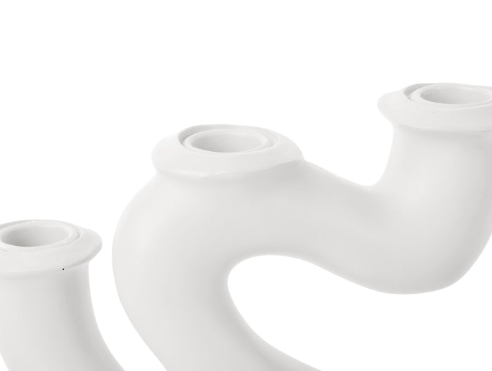 present time Kandelaar Swirls Large - White