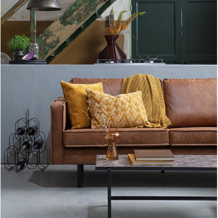 WOOOD Rodeo 3-zitsbank - Eco-leder -  Cognac