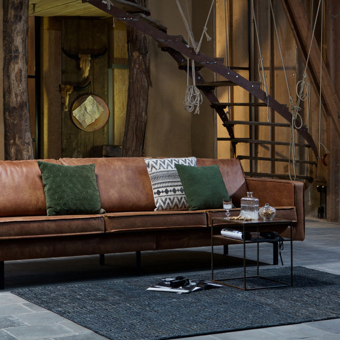 WOOOD Rodeo 3-zitsbank - Eco-leder -  Cognac