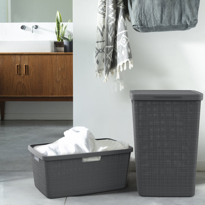 Curver Jute Wasmand 46 L - Donkergrijs